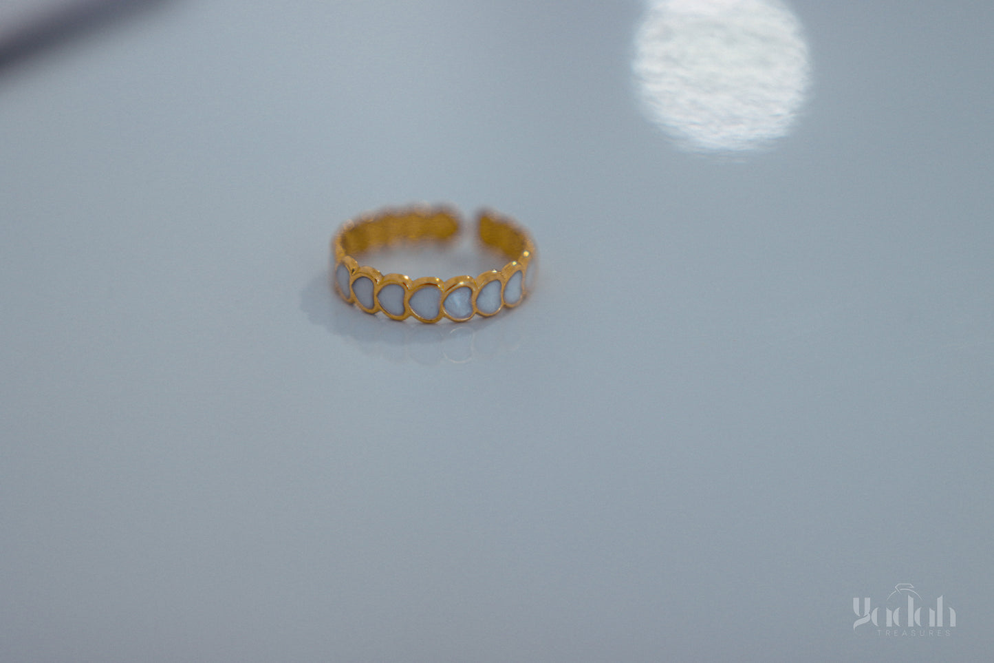 White Heart Ring