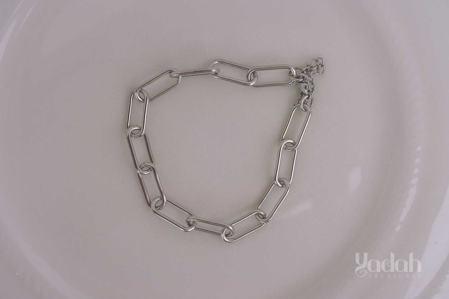 Paper Clip Silver Bracelet