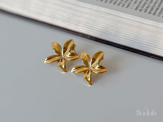 Gold Flower Earrings